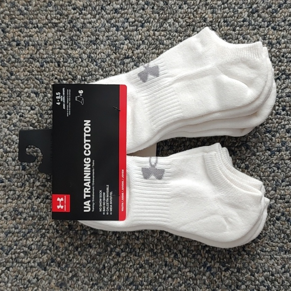 Kids' UA Essential 6-Pack No- Show Socks